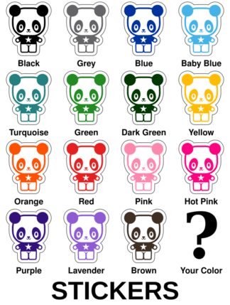 Young Star Panda Stickers